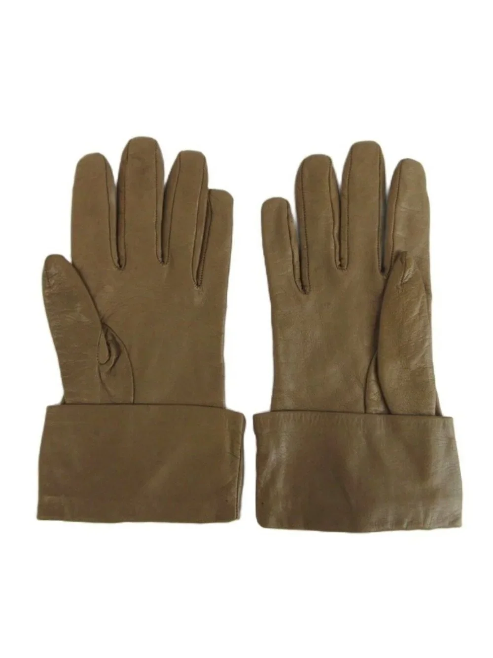 Gucci Gloves Sheep Leather Lambskin Ribbon Interlocking G Heart Charm 7 Brown